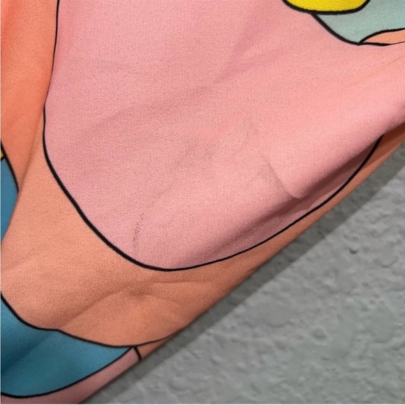 Modern Lemon-Print Dress: Staud Kai Halter Midi Dress Retro Vibe Large NEW - Picture 10 of 10